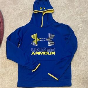 Under Armour Royal Blue Hoodie with Yellow Trim